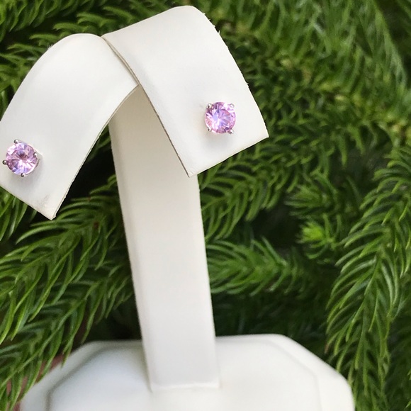 Chuck Clemency 14k Pink Sapphire Stud Earrings - Picture 8 of 14